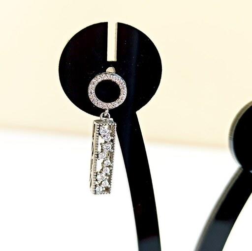 گوشواره مستطیل نقره (925)Silver earrings